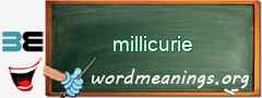 WordMeaning blackboard for millicurie